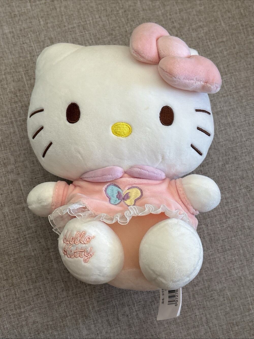 Sanrio Hello Kitty 2021 Rare Plush Doll 9 Inch Pink Butterfly Dress